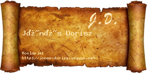 Jónás Dorisz névjegykártya