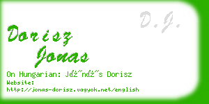 dorisz jonas business card